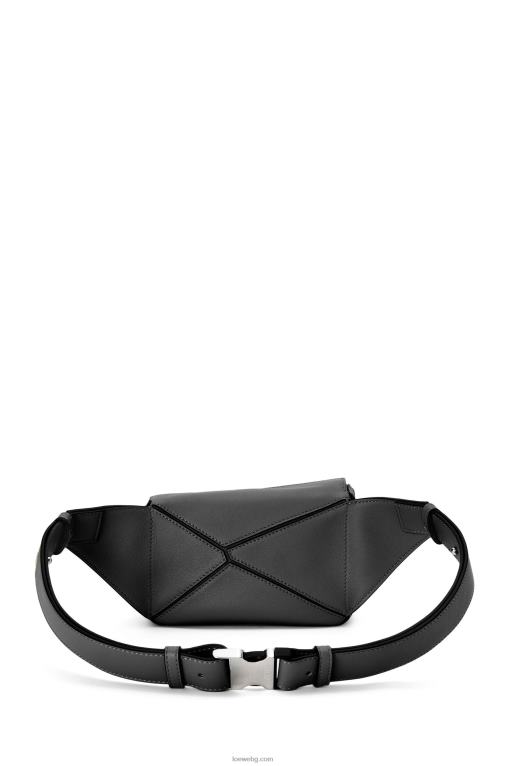 Loewe мини чанта пъзел от класическа телешка кожа F84B8279 мъже черен