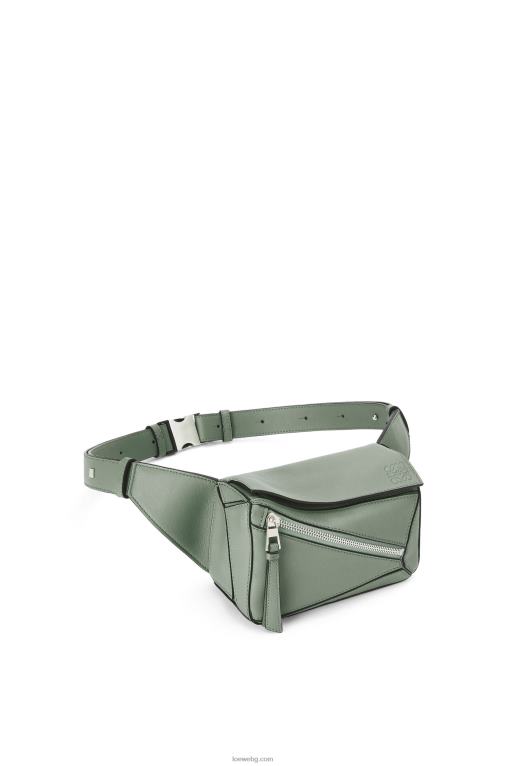 Loewe мини чанта пъзел от класическа телешка кожа F84B8298 мъже тъмен мъдрец
