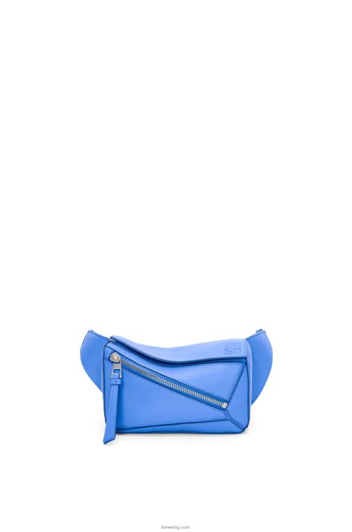 Loewe мини чанта пъзел от класическа телешка кожа F84B8547 мъже морско синьо