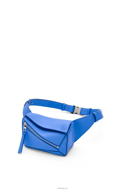 Loewe мини чанта пъзел от класическа телешка кожа F84B8547 мъже морско синьо