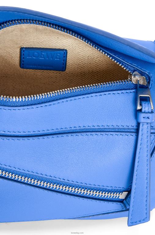 Loewe мини чанта пъзел от класическа телешка кожа F84B8547 мъже морско синьо