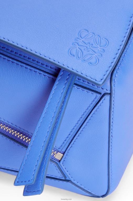 Loewe малка чанта пъзел от класическа телешка кожа F84B8563 мъже морско синьо