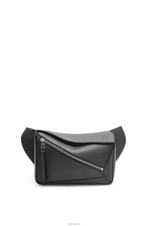 Loewe малка чанта-пъзел от диамантена телешка кожа F84B8566 мъже черен
