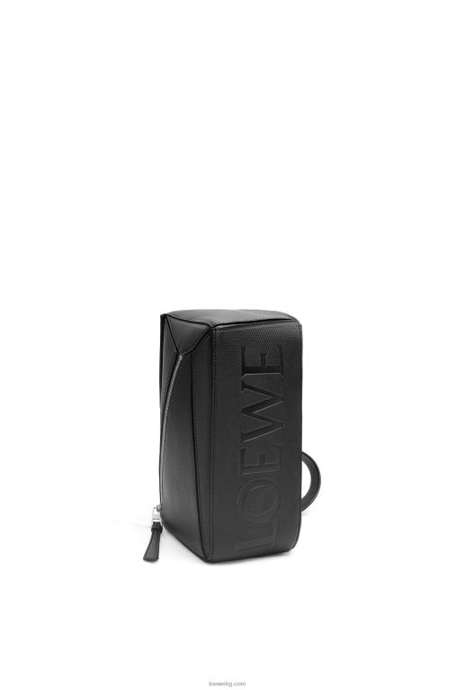 Loewe малка чанта-пъзел от диамантена телешка кожа F84B8566 мъже черен
