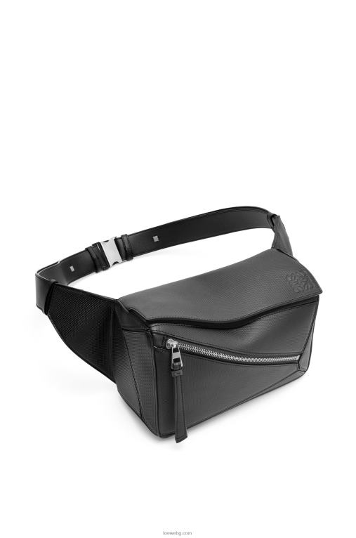 Loewe малка чанта-пъзел от диамантена телешка кожа F84B8566 мъже черен