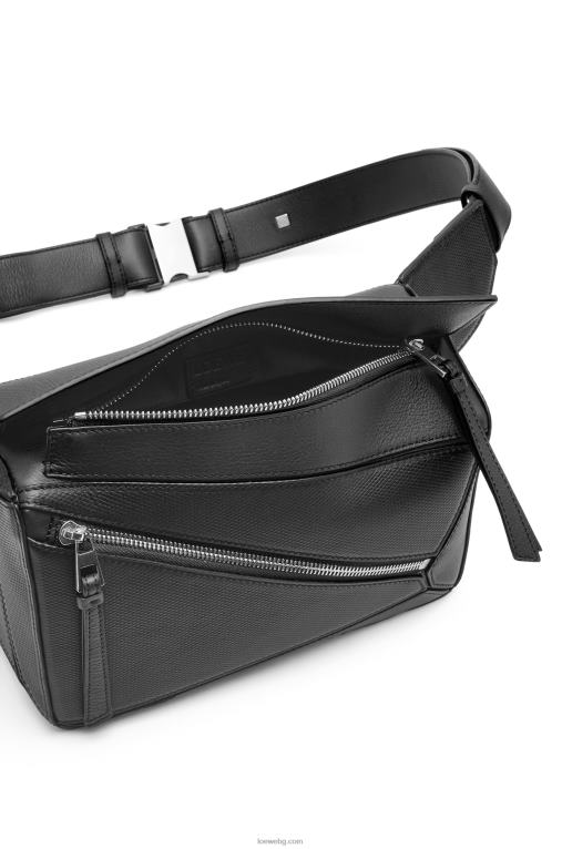 Loewe малка чанта-пъзел от диамантена телешка кожа F84B8566 мъже черен