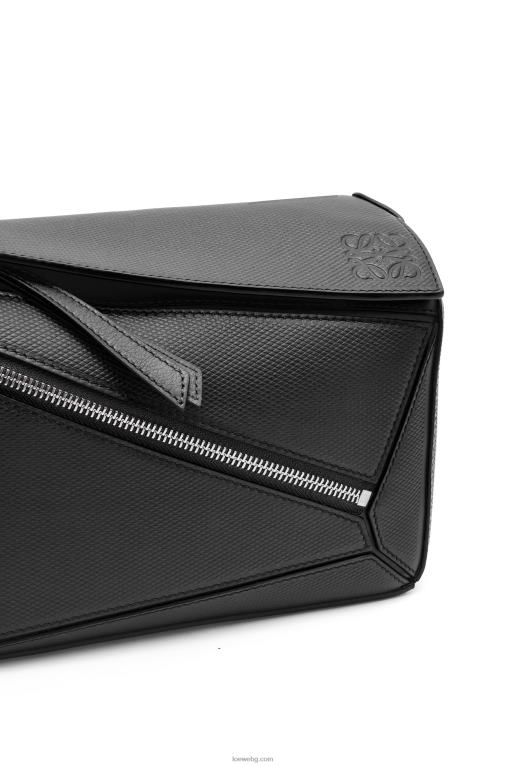 Loewe малка чанта-пъзел от диамантена телешка кожа F84B8566 мъже черен