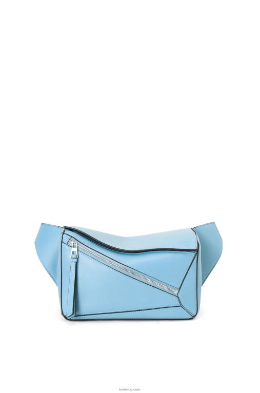 Loewe малка чанта пъзел от класическа телешка кожа F84B8567 мъже олимпийско синьо