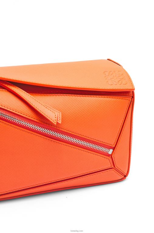 Loewe малка чанта-пъзел от диамантена телешка кожа F84B8568 мъже оранжево