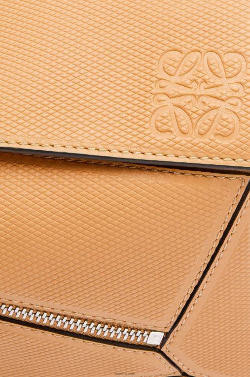 Loewe малка чанта-пъзел от диамантена телешка кожа F84B8569 мъже топла пустиня